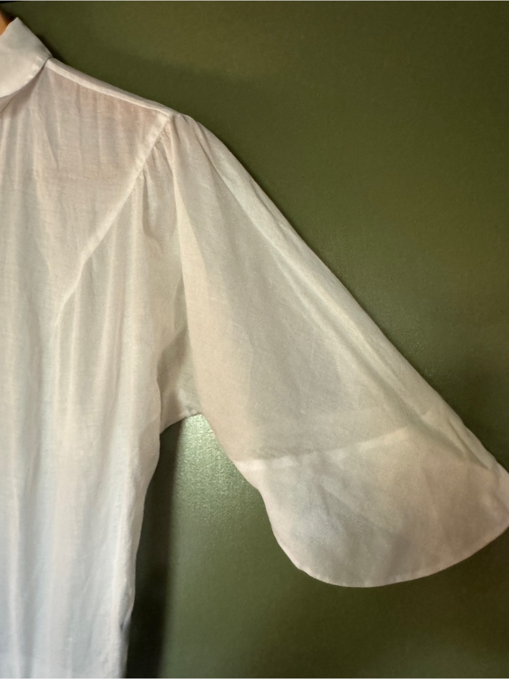 Ralph Lauren White Button-Front Midi Shirt Dress - Picture 3 of 4